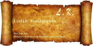 Ludik Kunigunda névjegykártya